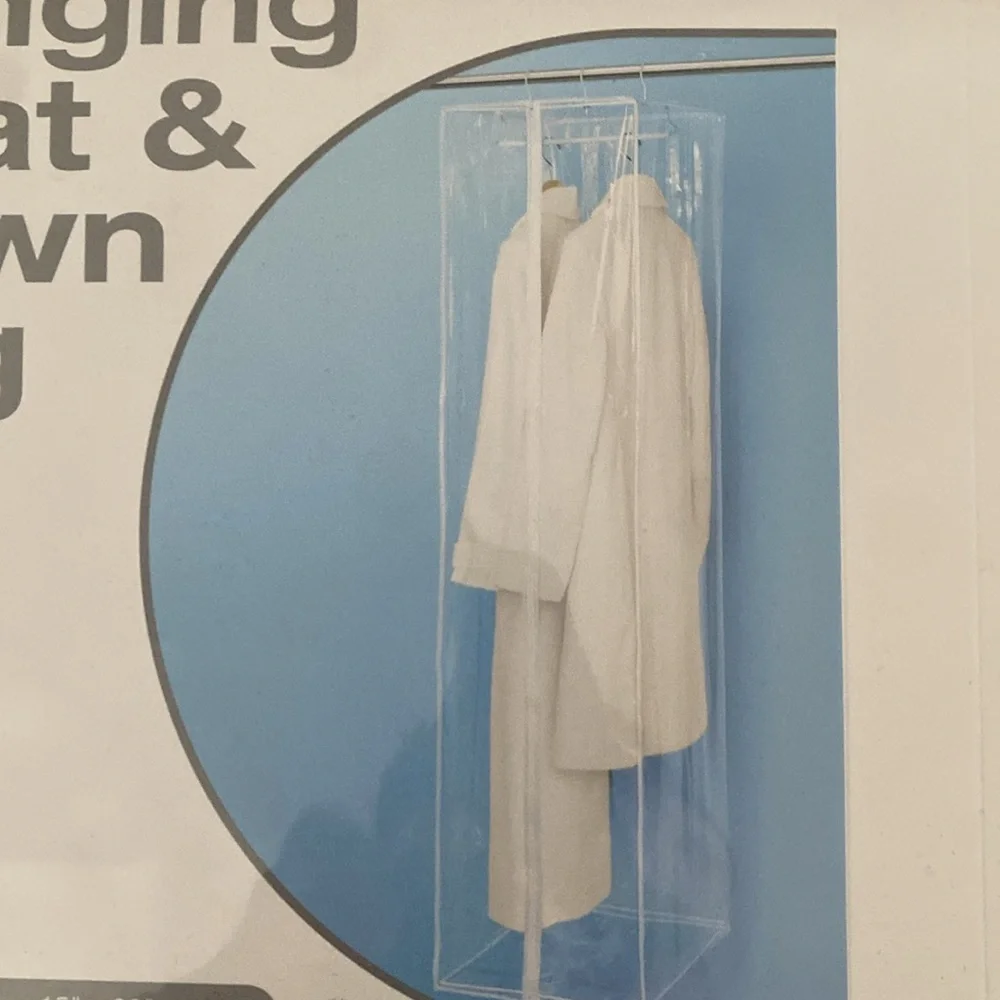 The Container Store Clear PEVA Hanging Garment Bag - White